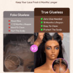 Burmese Curly Wig With Finger Curly Ends Bye-Bye Slip™ 7×5 Lace Closure Glueless Glam-Ready Defined Finger Curl Ends Soft Natural Volume